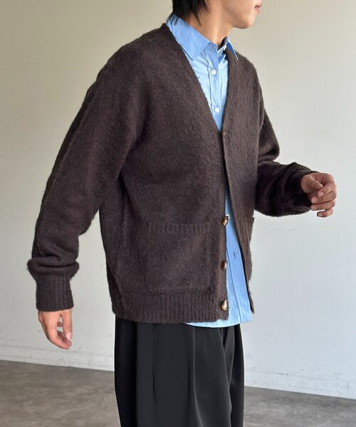 CPCM（シーピーシーエム）の「モヘア混シャギーカーディガン（カーディガン/ボレロ・メンズ・グリーン/オレンジ/ネイビー/チャコールグレー・MEDIUM/LARGE）」の10枚目の写真