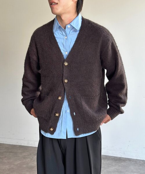 CPCM（シーピーシーエム）の「モヘア混シャギーカーディガン（カーディガン/ボレロ・メンズ・グリーン/オレンジ/ネイビー/チャコールグレー・MEDIUM/LARGE）」の14枚目の写真