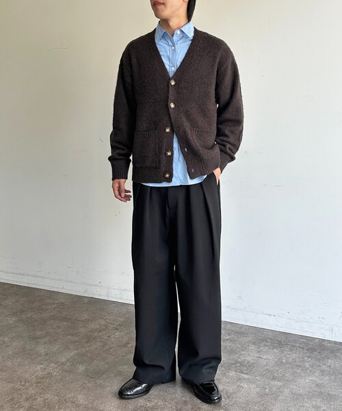 CPCM（シーピーシーエム）の「モヘア混シャギーカーディガン（カーディガン/ボレロ・メンズ・グリーン/オレンジ/ネイビー/チャコールグレー・MEDIUM/LARGE）」の9枚目の写真