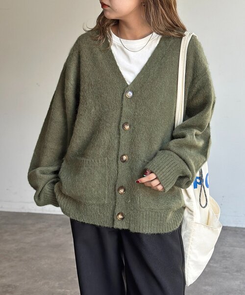 CPCM（シーピーシーエム）の「モヘア混シャギーカーディガン（カーディガン/ボレロ・メンズ・グリーン/オレンジ/ネイビー/チャコールグレー・MEDIUM/LARGE）」の22枚目の写真