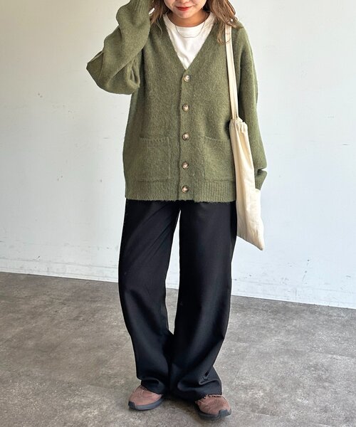 CPCM（シーピーシーエム）の「モヘア混シャギーカーディガン（カーディガン/ボレロ・メンズ・グリーン/オレンジ/ネイビー/チャコールグレー・MEDIUM/LARGE）」の17枚目の写真