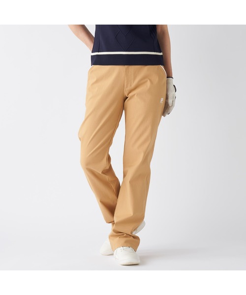 FILA GOLF フィラゴルフ ゴルフウェアワンポイント ロゴ 吸水速乾 UVカット ストレッチ ストレート ロングパンツ