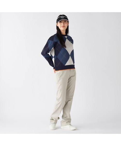 FILA GOLF（フィラゴルフ ）の「FILA GOLF フィラゴルフ ゴルフウェア  ワンポイント ロゴ 吸水速乾 UVカット ストレッチ ストレート ロングパンツ（その他パンツ・レディース・ブラック/ネイビー/ベージュ/ライトグレー・LL/L/M）」の10枚目の写真