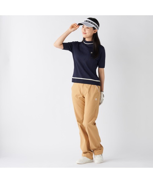 FILA GOLF（フィラゴルフ ）の「FILA GOLF フィラゴルフ ゴルフウェア  ワンポイント ロゴ 吸水速乾 UVカット ストレッチ ストレート ロングパンツ（その他パンツ・レディース・ブラック/ネイビー/ベージュ/ライトグレー・LL/L/M）」の18枚目の写真
