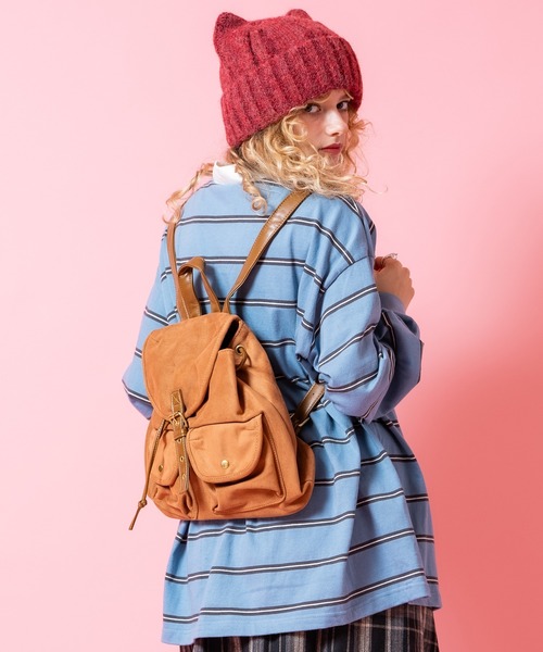 an meets zakka レトロフラップスウェードリュックサック（バック