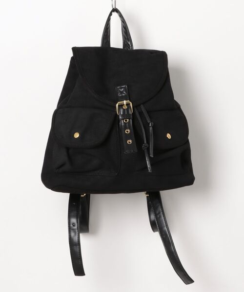 an meets zakka（アンミツザッカ）の「an meets zakka レトロフラップスウェードリュックサック（バックパック/リュック・レディース・キャメル/ブラウン/ブラック・ONESIZE）」の11枚目の写真