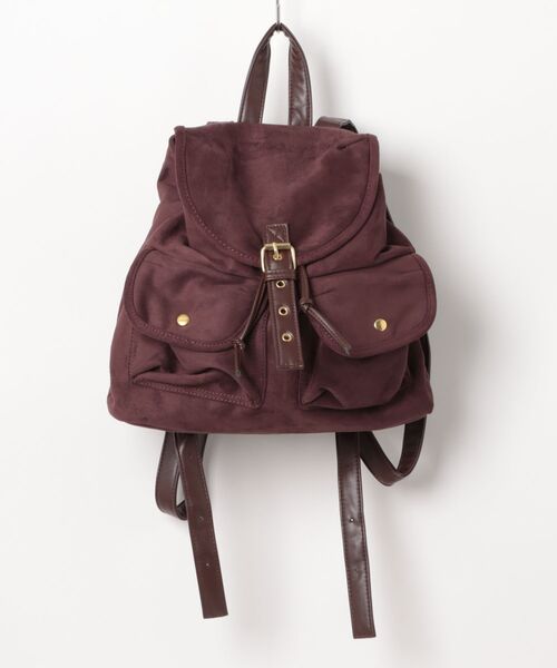 an meets zakka（アンミツザッカ）の「an meets zakka レトロフラップスウェードリュックサック（バックパック/リュック・レディース・キャメル/ブラウン/ブラック・ONESIZE）」の19枚目の写真