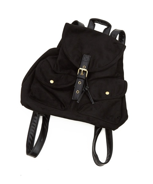an meets zakka（アンミツザッカ）の「an meets zakka レトロフラップスウェードリュックサック（バックパック/リュック・レディース・キャメル/ブラウン/ブラック・ONESIZE）」の18枚目の写真