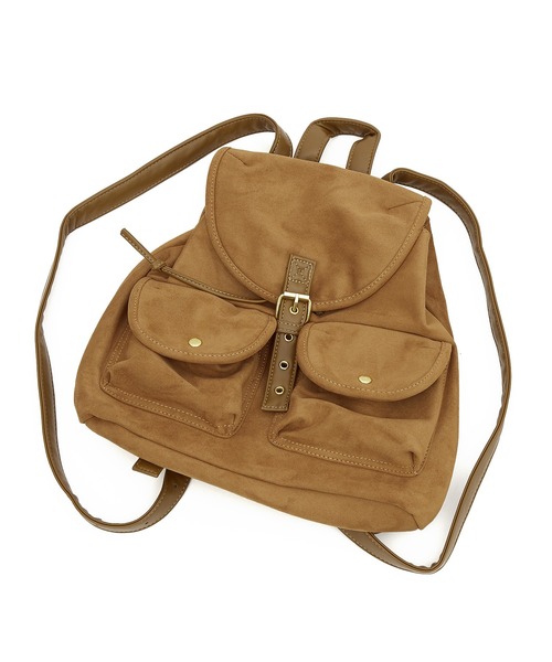 an meets zakka（アンミツザッカ）の「an meets zakka レトロフラップスウェードリュックサック（バックパック/リュック・レディース・キャメル/ブラウン/ブラック・ONESIZE）」の14枚目の写真