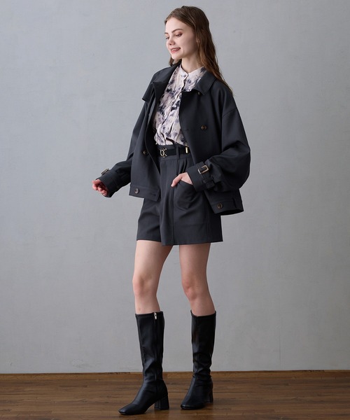 NICOLE CLUB（ニコル　クラブ）の「プリーツ柄ブラウス（シャツ/ブラウス・レディース・ブラウン/グリーン/グレー・MEDIUM）」の11枚目の写真