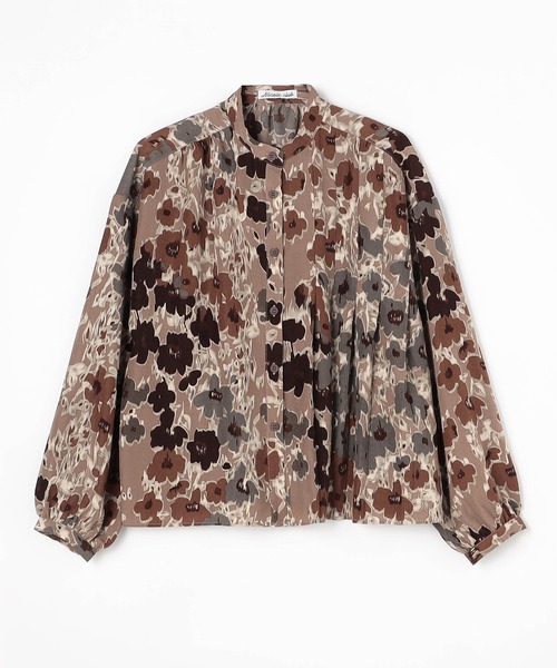 NICOLE CLUB（ニコル　クラブ）の「プリーツ柄ブラウス（シャツ/ブラウス・レディース・ブラウン/グリーン/グレー・MEDIUM）」の17枚目の写真