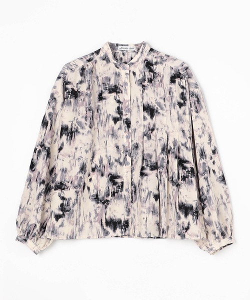 NICOLE CLUB（ニコル　クラブ）の「プリーツ柄ブラウス（シャツ/ブラウス・レディース・ブラウン/グリーン/グレー・MEDIUM）」の18枚目の写真