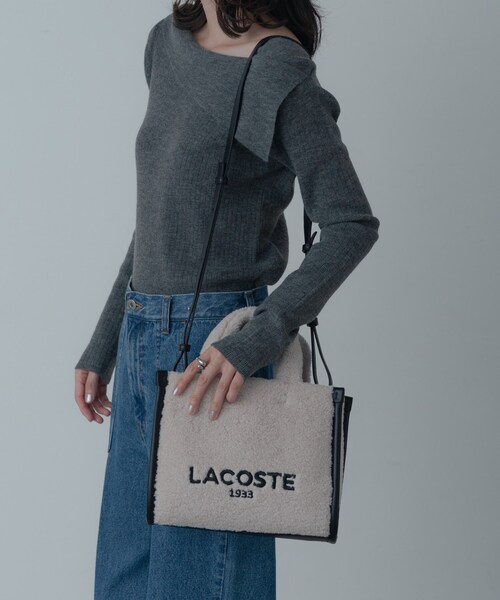 GALLEST（ギャレスト）の「【LACOSTE】ヘリテージシーズナル フェイクファーミニトートバッグ（トートバッグ・レディース・アイボリー・00）」の2枚目の写真