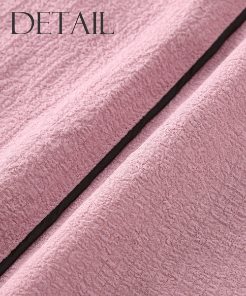 Nissen glamor(ニッセングラマー)の「【大きい胸専用】パイピング配色ウエストマークワンピース(ワンピース・レディース・スモークピンク/ネイビー・M/L/LL)」の20枚目の写真