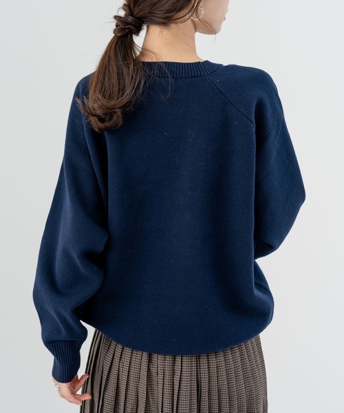 超美品❤BRIEFING ネイビー ロゴニットセーター☆ BRIEFING ネイビー セーター M 【公式通販】