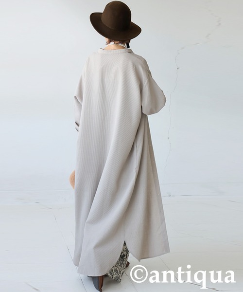 antiqua（アンティカ）の「ワッフル布帛シャツワンピース（シャツワンピース・レディース・ブラック/グレー系その他・R/P）」の17枚目の写真