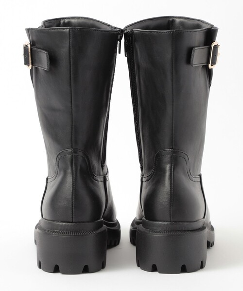 MACKINTOSH PHILOSOPHY(マッキントッシュ フィロソフィー)の「サイドベルトミドルブーツ(レインシューズ・レディース・ブラック・M/L)」の2枚目の写真
