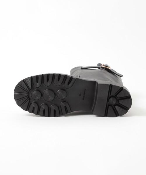 MACKINTOSH PHILOSOPHY(マッキントッシュ フィロソフィー)の「サイドベルトミドルブーツ(レインシューズ・レディース・ブラック・M/L)」の5枚目の写真
