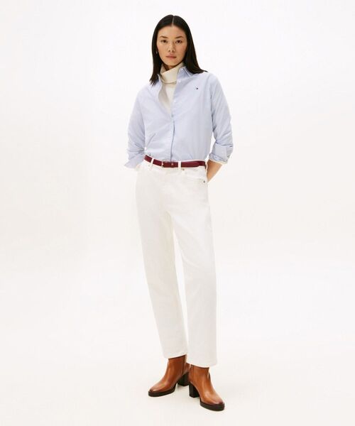 TOMMY HILFIGER（トミーヒルフィガー）の「オックスフォードリラックスフィットシャツ（シャツ/ブラウス・レディース・ブルー/ラベンダー・32inch/38inch/34inch/36inch）」の4枚目の写真