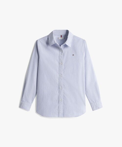 TOMMY HILFIGER（トミーヒルフィガー）の「オックスフォードリラックスフィットシャツ（シャツ/ブラウス・レディース・ブルー/ラベンダー・32inch/38inch/34inch/36inch）」の6枚目の写真