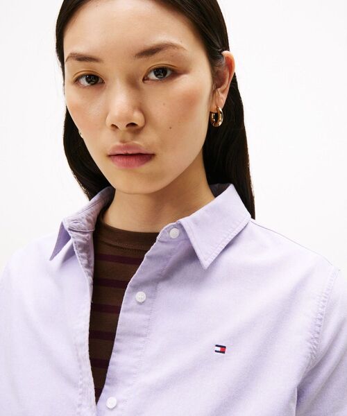 TOMMY HILFIGER（トミーヒルフィガー）の「オックスフォードリラックスフィットシャツ（シャツ/ブラウス・レディース・ブルー/ラベンダー・32inch/38inch/34inch/36inch）」の7枚目の写真