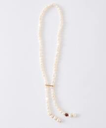 Liesse（リエス）の「《別注》【EO/イオ】PEARL/RED TIGER EYE NECKLACE（ショート）（ネックレス）」