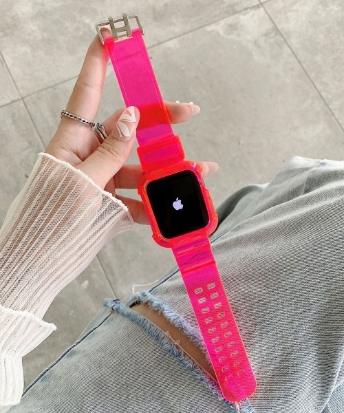Fun & Daily（ファンアンドデイリー）の「Multi Color Apple Watch Band / アップルウオッチバンド（デジタル腕時計・レディース・ブルー/クリア/ブラック系その他/ブラック/パープル/イエロー/オレンジ/ホワイト/ピンク・A/B）」の7枚目の写真