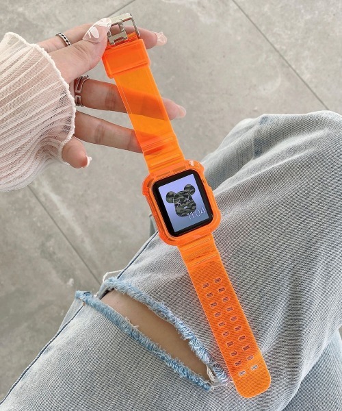 Fun & Daily（ファンアンドデイリー）の「Multi Color Apple Watch Band / アップルウオッチバンド（デジタル腕時計・レディース・ブルー/クリア/ブラック系その他/ブラック/パープル/イエロー/オレンジ/ホワイト/ピンク・A/B）」の8枚目の写真