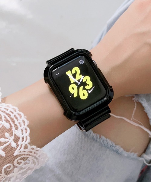 Fun & Daily（ファンアンドデイリー）の「Multi Color Apple Watch Band / アップルウオッチバンド（デジタル腕時計・レディース・ブルー/クリア/ブラック系その他/ブラック/パープル/イエロー/オレンジ/ホワイト/ピンク・A/B）」の2枚目の写真