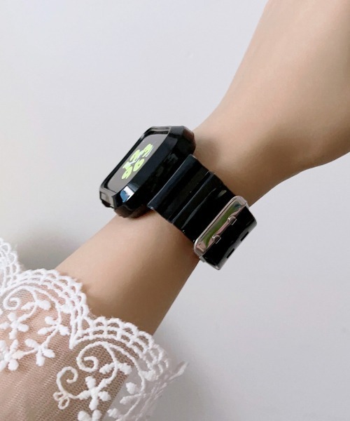 Fun & Daily（ファンアンドデイリー）の「Multi Color Apple Watch Band / アップルウオッチバンド（デジタル腕時計・レディース・ブルー/クリア/ブラック系その他/ブラック/パープル/イエロー/オレンジ/ホワイト/ピンク・A/B）」の12枚目の写真