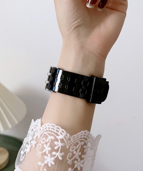 Fun & Daily（ファンアンドデイリー）の「Multi Color Apple Watch Band / アップルウオッチバンド（デジタル腕時計・レディース・ブルー/クリア/ブラック系その他/ブラック/パープル/イエロー/オレンジ/ホワイト/ピンク・A/B）」の13枚目の写真