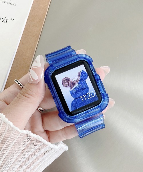 Fun & Daily（ファンアンドデイリー）の「Multi Color Apple Watch Band / アップルウオッチバンド（デジタル腕時計・レディース・ブルー/クリア/ブラック系その他/ブラック/パープル/イエロー/オレンジ/ホワイト/ピンク・A/B）」の19枚目の写真