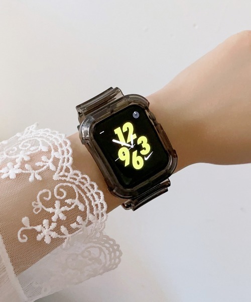 Fun & Daily（ファンアンドデイリー）の「Multi Color Apple Watch Band / アップルウオッチバンド（デジタル腕時計・レディース・ブルー/クリア/ブラック系その他/ブラック/パープル/イエロー/オレンジ/ホワイト/ピンク・A/B）」の16枚目の写真