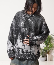 アブストラクト オーバーサイズ クルーニット / Abstract Oversized Crew Knit