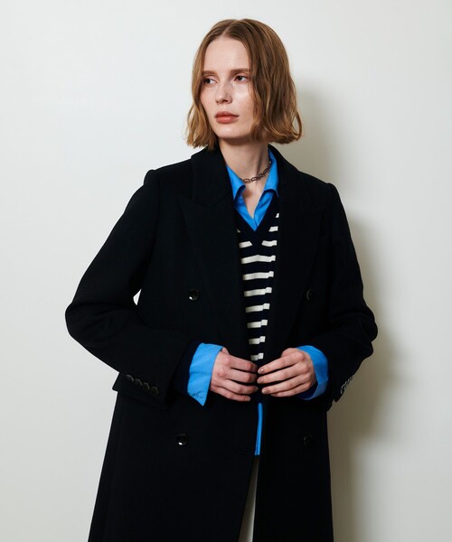 カシミヤ混ロングチェスターコート（チェスターコート）｜allureville