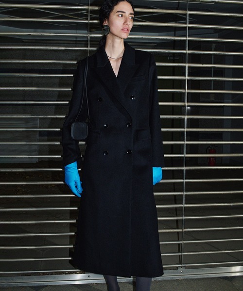 allureville カシミヤ混ロングチェスターコート カシミヤ混ロングチェスターコート | allureville (Women