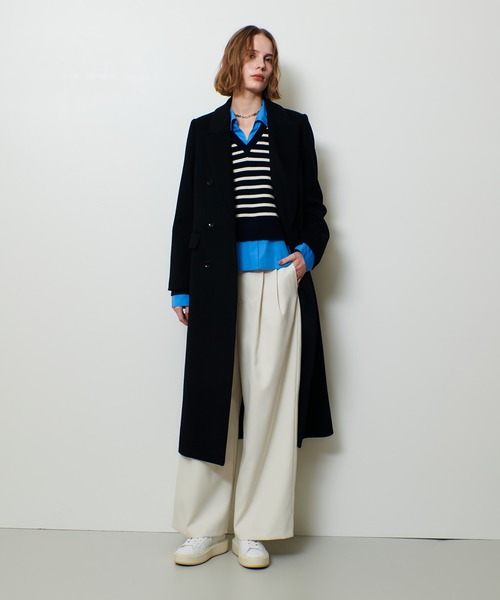 カシミヤ混ロングチェスターコート（チェスターコート）｜allureville