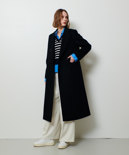 カシミヤ混ロングチェスターコート（チェスターコート）｜allureville