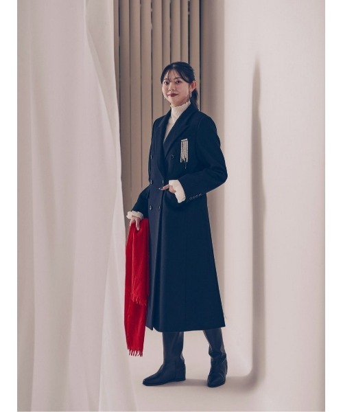 セール】カシミヤ混ロングチェスターコート（チェスターコート