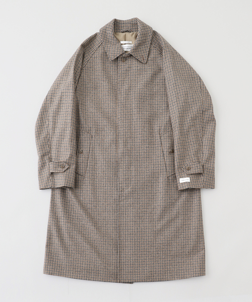 Couture d'adam(クチュールドアダム)の「COUTURE D’ADAM (クチュール ド アダム) Bal Collar コート(ガンクラブチェック)(ステンカラーコート・メンズ・ベージュ・40/42)」の1枚目の写真