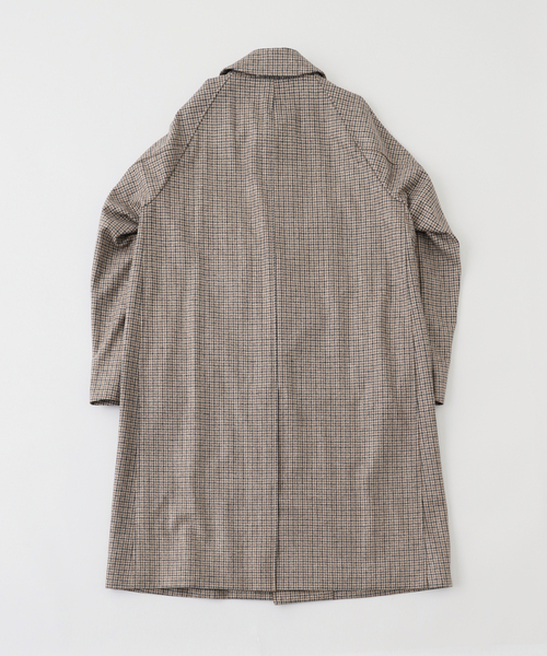 Couture d'adam(クチュールドアダム)の「COUTURE D’ADAM (クチュール ド アダム) Bal Collar コート(ガンクラブチェック)(ステンカラーコート・メンズ・ベージュ・40/42)」の2枚目の写真