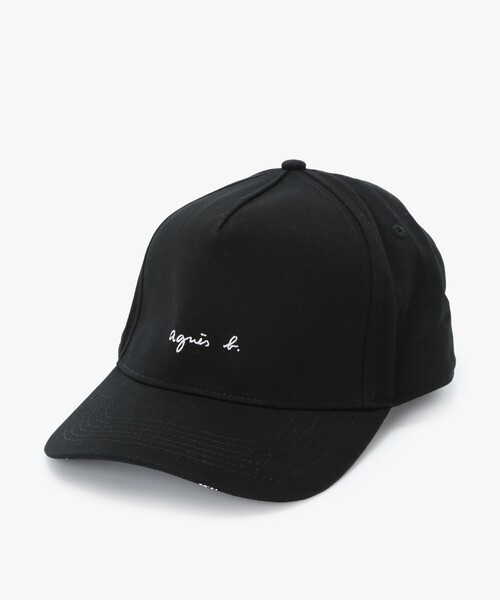 agnes b.(アニエスベー)の「メンズ ロゴ刺繍 コットン キャップ "Charles"(キャップ・メンズ・ブラック・FREE)」の1枚目の写真
