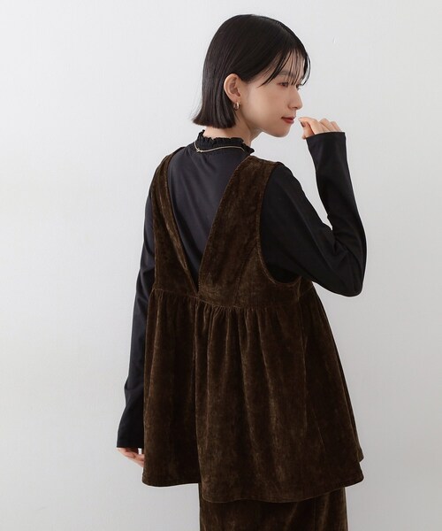 THE SHOP TK （ザ ショップ ティーケー ）の「ベロアセットアップ（セットアップ・レディース・ネイビー/ダークブラウン/ブラウン系その他・12/13）」の5枚目の写真