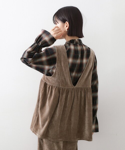 THE SHOP TK （ザ ショップ ティーケー ）の「ベロアセットアップ（セットアップ・レディース・ネイビー/ダークブラウン/ブラウン系その他・12/13）」の11枚目の写真