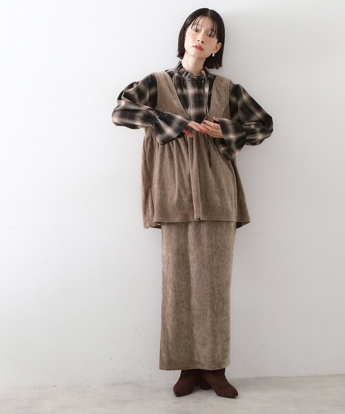 THE SHOP TK （ザ ショップ ティーケー ）の「ベロアセットアップ（セットアップ・レディース・ネイビー/ダークブラウン/ブラウン系その他・12/13）」の14枚目の写真