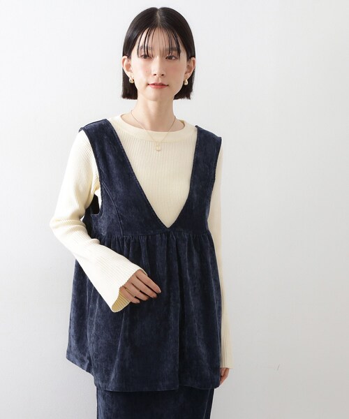 THE SHOP TK （ザ ショップ ティーケー ）の「ベロアセットアップ（セットアップ・レディース・ネイビー/ダークブラウン/ブラウン系その他・12/13）」の16枚目の写真
