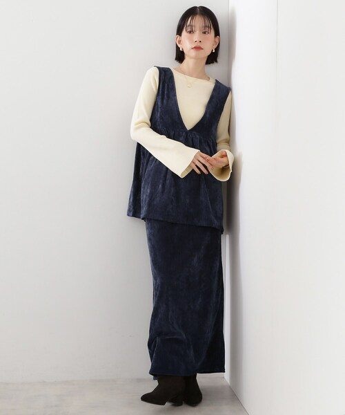 THE SHOP TK （ザ ショップ ティーケー ）の「ベロアセットアップ（セットアップ・レディース・ネイビー/ダークブラウン/ブラウン系その他・12/13）」の20枚目の写真