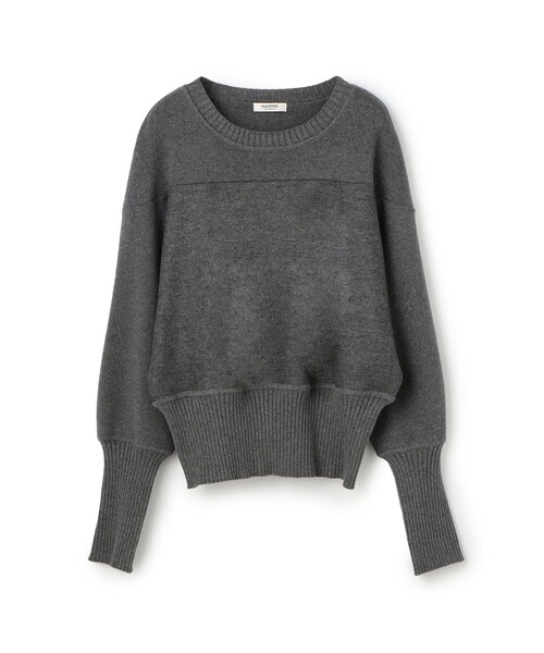 MACPHEE(マカフィー)の「ニットコンビジャージー クルーネックプルオーバー(Tシャツ/カットソー・レディース・チャコールグレー/ネイビー・S)」の2枚目の写真