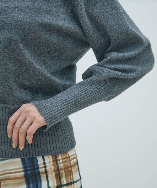 MACPHEE(マカフィー)の「ニットコンビジャージー クルーネックプルオーバー(Tシャツ/カットソー・レディース・チャコールグレー/ネイビー・S)」の8枚目の写真