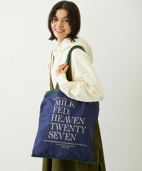 MILKFED.（ミルクフェド）の「PIPING LOGO TOTE BAG（トートバッグ・レディース・ホワイト/ネイビー/チャコール・ONE SIZE）」の11枚目の写真